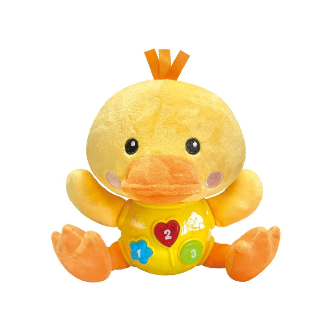 Luna Λούτρινο Εκπαιδευτικό Παπάκι με μουσική και φως