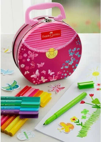 Faber-Castell Μεταλλική Θήκη 33 Τεμάχια - Πεταλούδες