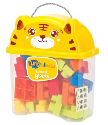 Luna Blocks Μαλακά Τουβλάκια σε κουτί 40 Τεμάχια - Θήκη Ζωάκι