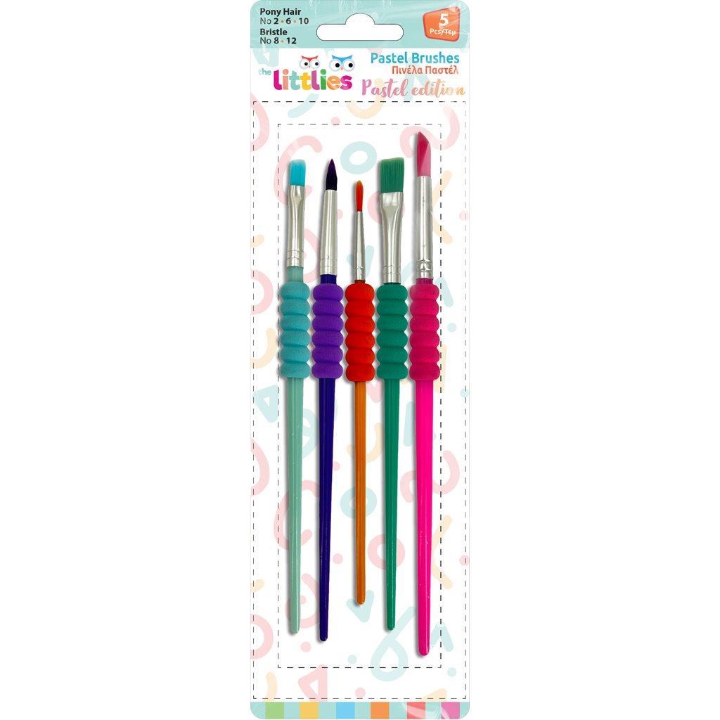 ΠΙΝΕΛΑ ΠΑΣΤΕΛ ΠΛΑΣΤΙΚΑ ΣΕΤ 5ΤΜΧ THE LITTLIES