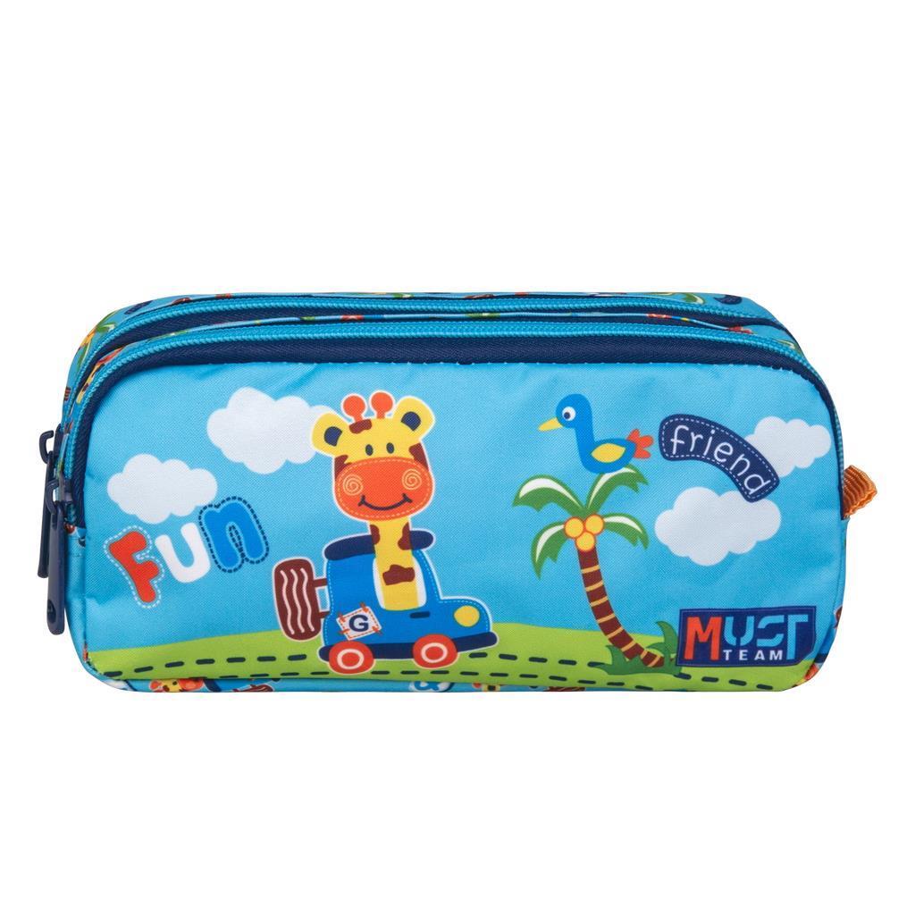 Σχολική Κασετίνα Βαρελάκι Must Team Giraffe Trip 2 Θήκες
