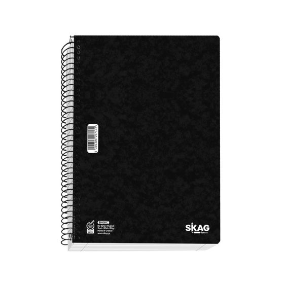 SKAG BASIC BLACK ΣΠΙΡΑΛ ΤΕΤΡΑΔΙΟ 17X25 2ΘΕΜΑΤΩΝ