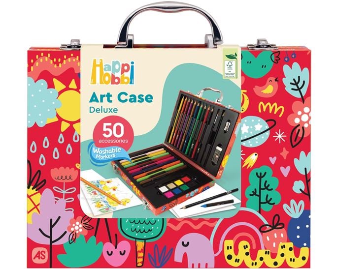 HappiHobbi Κασετίνα Ζωγραφικής Deluxe 50 Τεμάχια