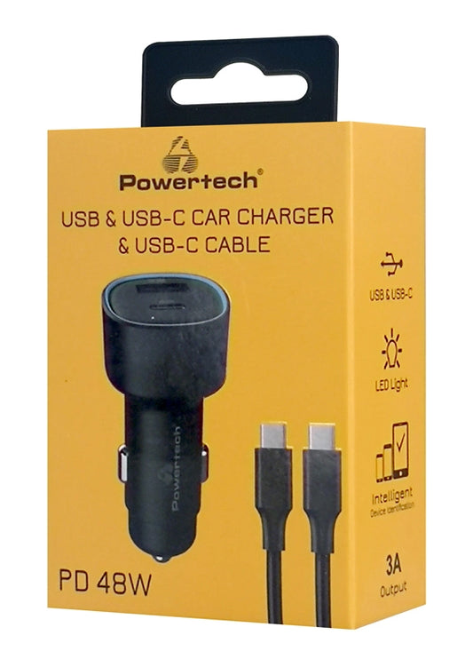 USB-C Car Charger με USB-C Καλώδιο