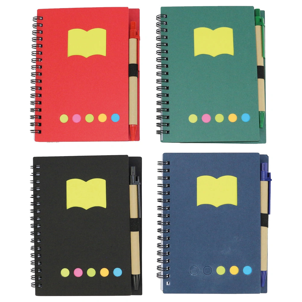 Σημειωματάριο 4 Χρωμάτων με Στυλό
