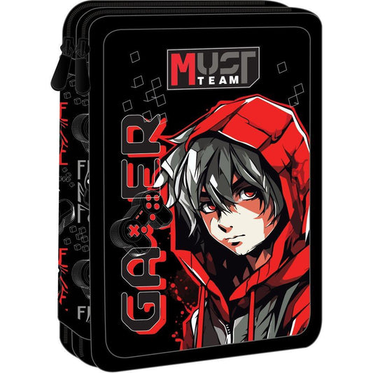 Σχολική Κασετίνα Διπλή Γεμάτη Must Team Gamer