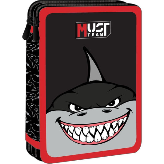 Σχολική Κασετίνα Διπλή Γεμάτη Must Team Shark