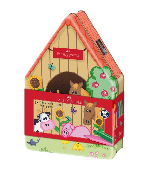 Faber-Castell Μεταλλική Θήκη 18 Τεμαχίων - Φάρμα