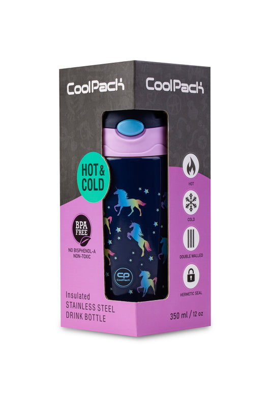 Coolpack Ανοξείδωτος θερμός με καλαμάκι Unicorn 350ml