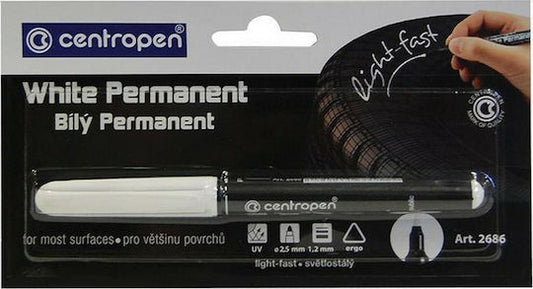 Centropen Ανεξίτηλος Μαρκαδόρος 1.2mm Λευκός